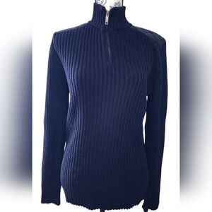 Burberry Wool Plaid Shoulder Knit Sweater size Medium